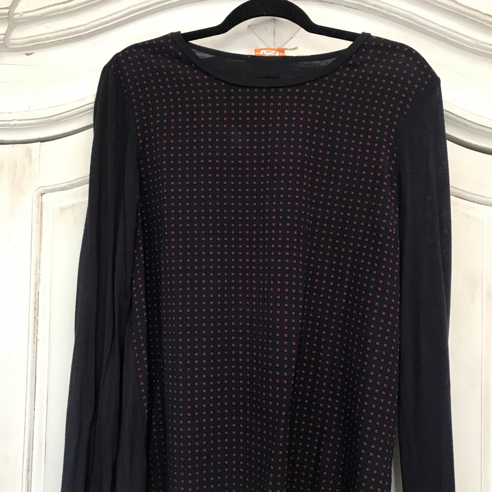 Tory Burch red and blue blouse